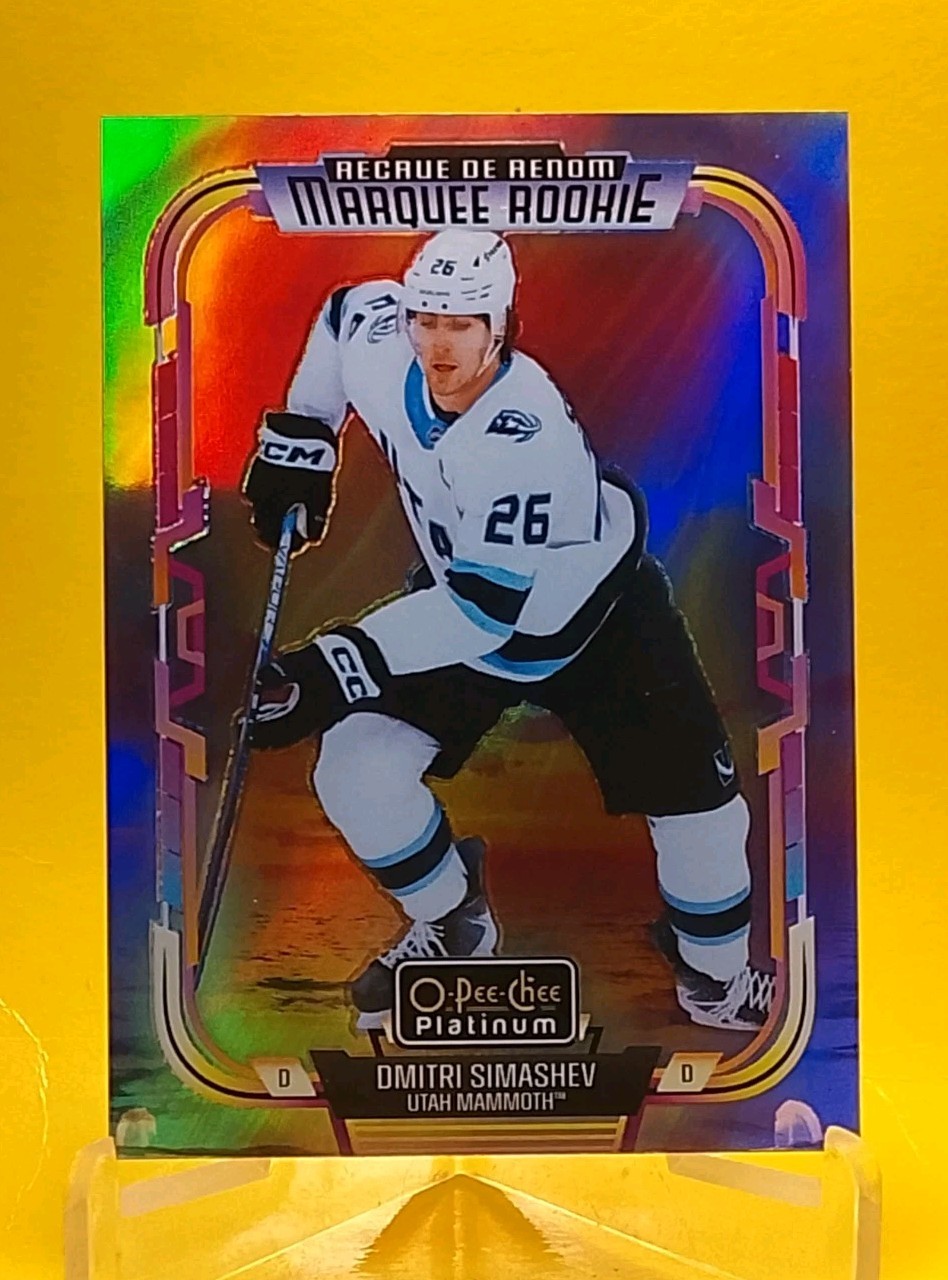 2025-25 O-Pee-Chee Platinum Dmitri Simashev Marquee Rookie #285 SUNSET Mammoth