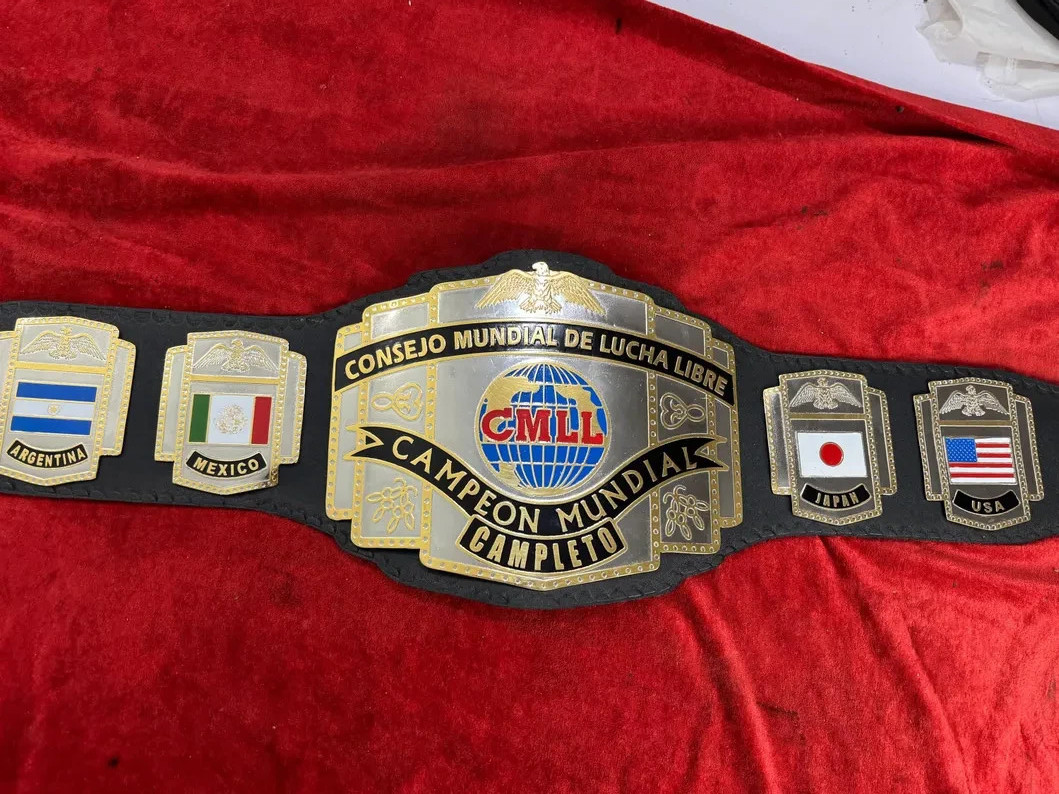CMLL World Heavyweight Championship Replica Title Belt 4MM Brass Adult Size