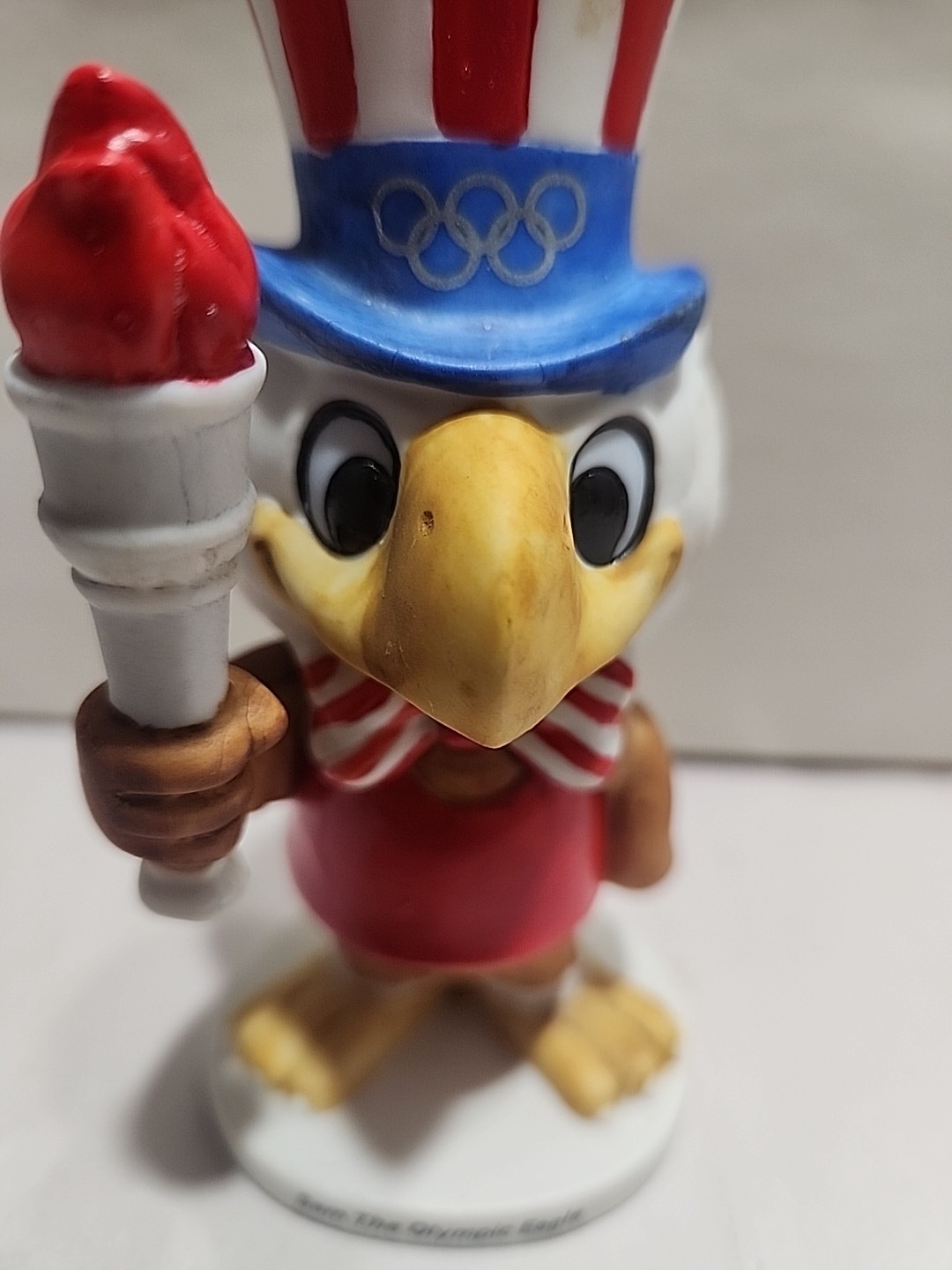 Vintage Sam The Olympic Eagle Figurine 1984 Los Angeles Olympics.