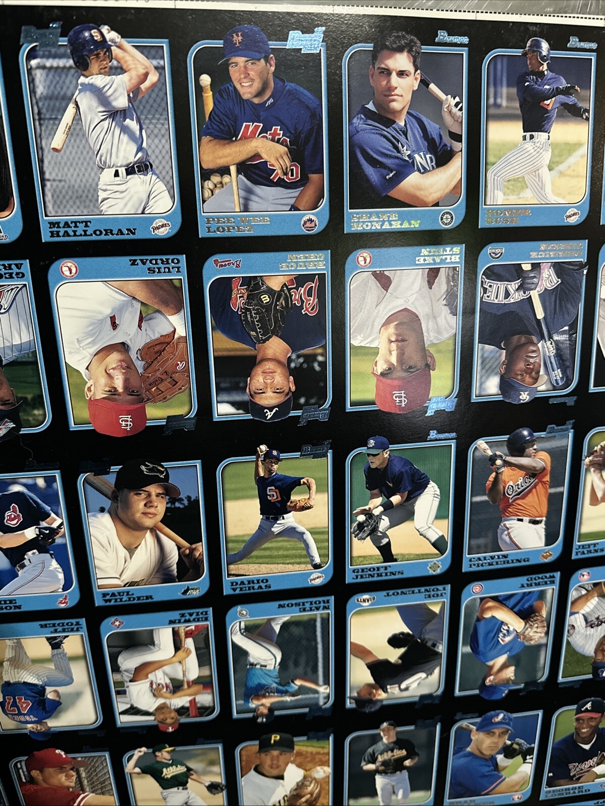 1997 Bowman Baseball Uncut Sheet Adrian Beltre RC Tatis Jeter Ripken MLB Stars
