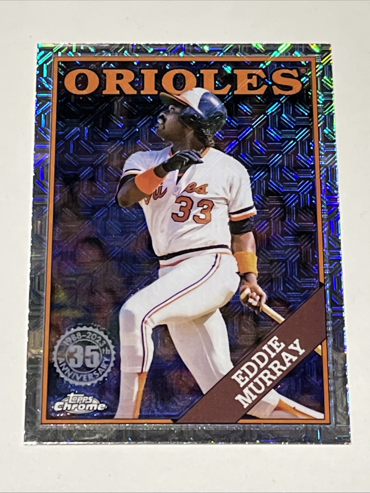 2023 Topps Series 2 – 1988 Topps Chrome Silver Pack Mojo #2T88C-41 Eddie Murray
