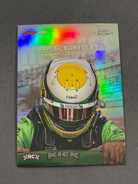 2025 Topps Chrome Formula 1 F1 Gabriel Bortoleto Helmet Collection Refractor