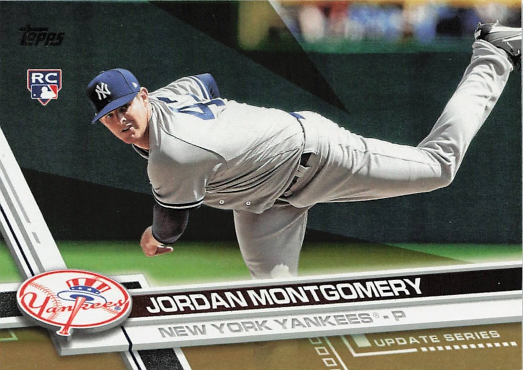 2017 Topps Update #US91 Jordan Montgomery Gold #/2017