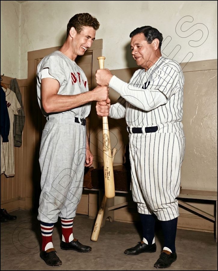 Ted Williams Babe Ruth Photo 8X10 – 1959 Fleer Card Photo Red Sox FREE SHIPPING