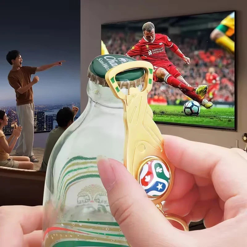 2PCS 2026 World Cup FIFA Souvenir 3D Keychain Trophy Bottle Opener Soccer Fan