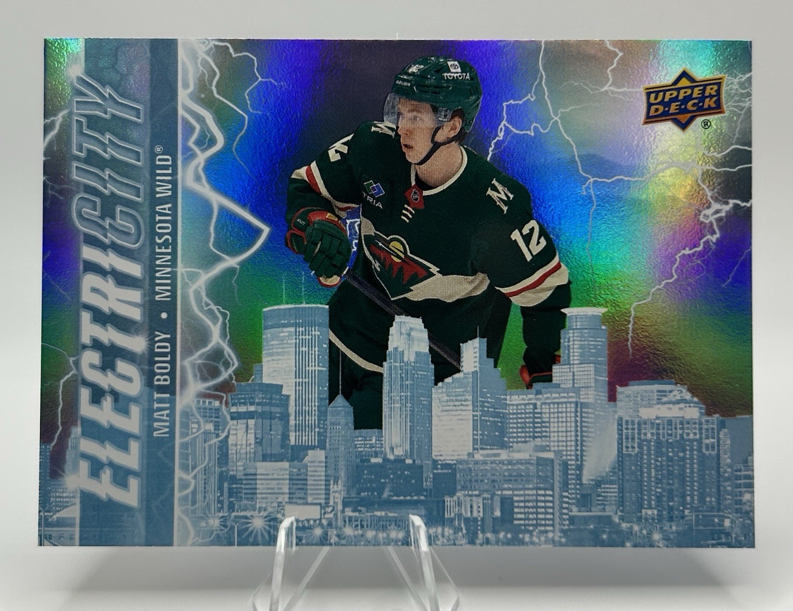 24-25 Upper Deck Electricity Matt Boldy Minnesota Wild