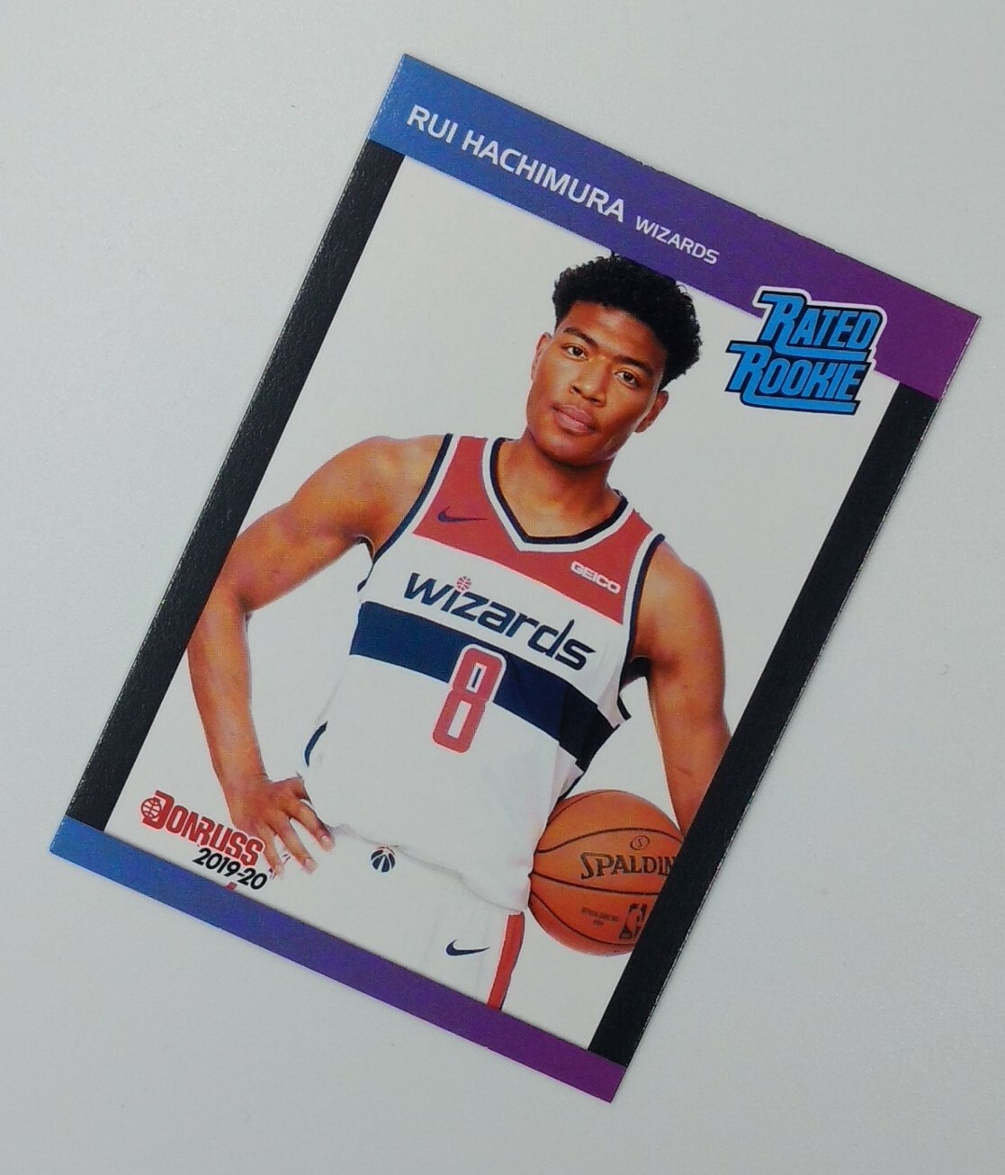 2019-20 Panini Donruss Rated Rookie Rui Hachimura RC #8, Wizards, 1 of 3431