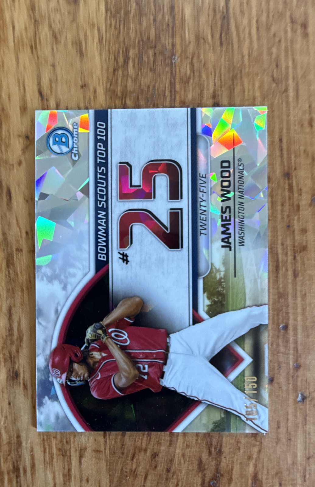 2023 Bowman – Bowman Top 100 James Wood #BTP-25 Atomic Refractor /150 (RC)