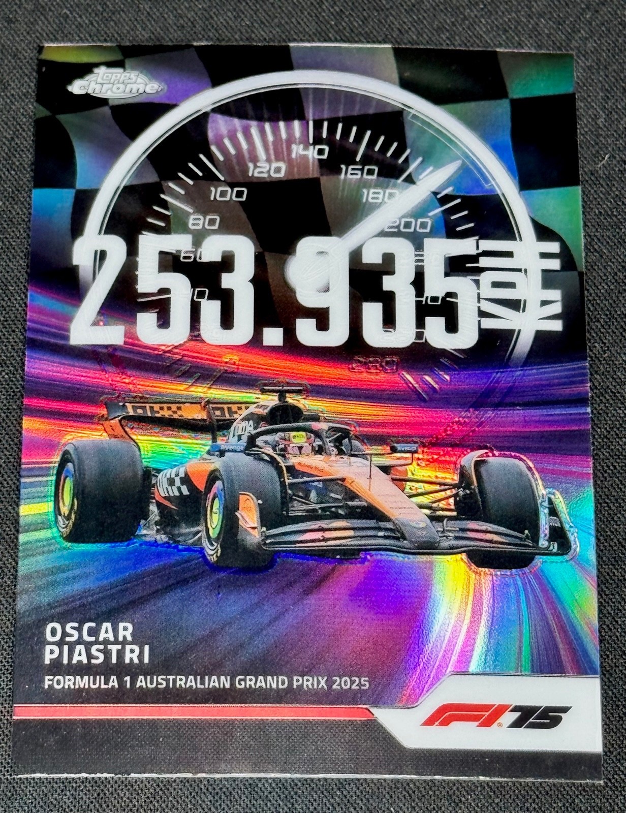 2025 Topps Chrome Formula 1 Oscar Piastri #TS-3 Top Speed Refractor Insert 🔥