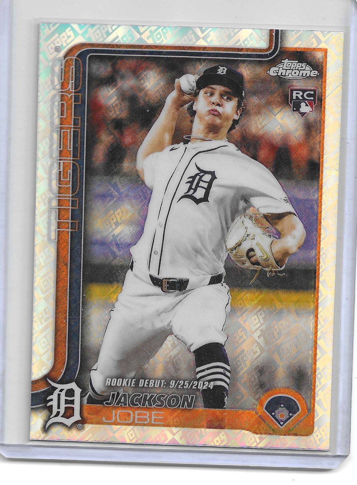 2025 Topps Chrome – Jackson Jobe Topps Logo Refractor #249 RC Tigers FANATICS