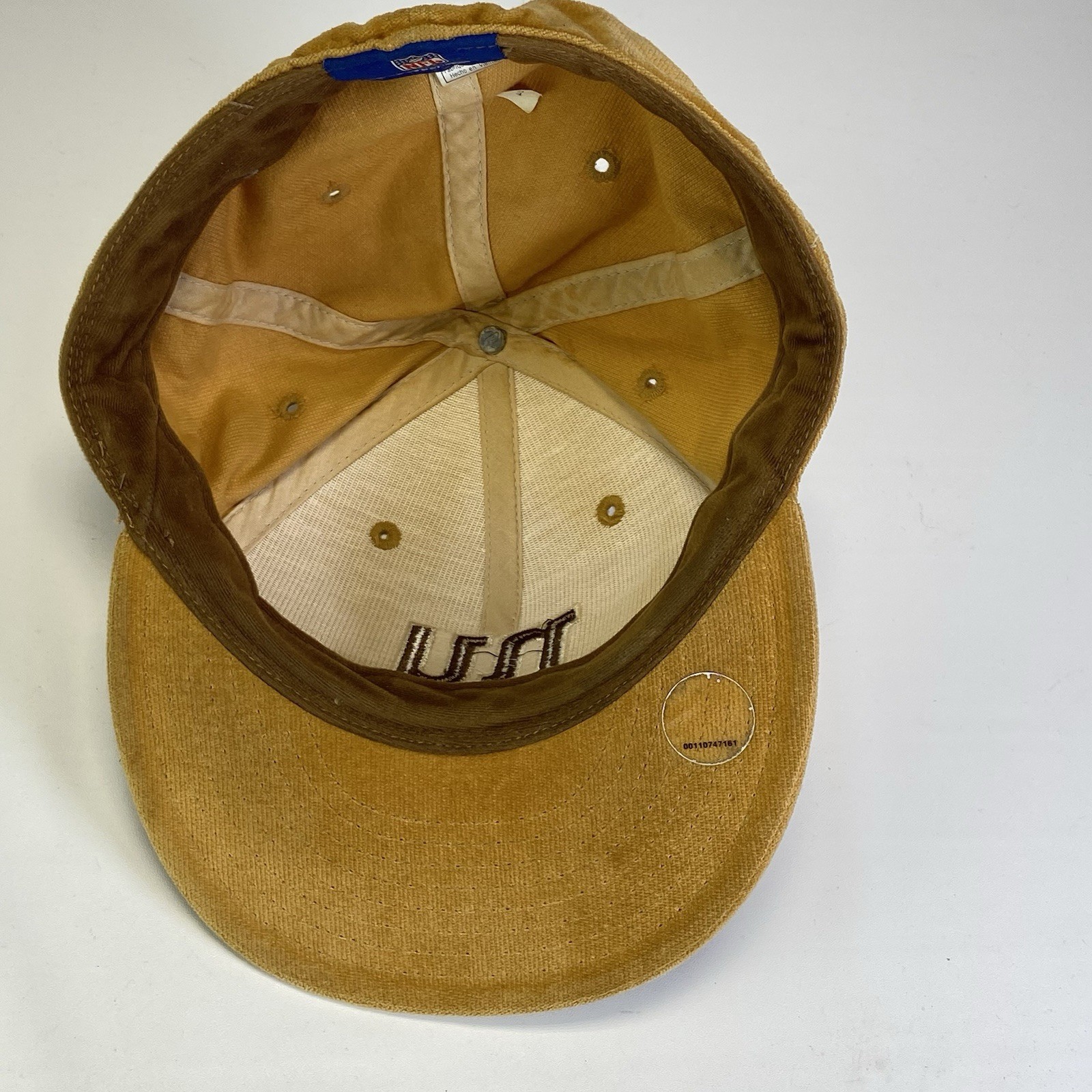 New York Giants NFL Reebok Fitted Cap Hat Size 7 3/4 Tan Gold Brown Football