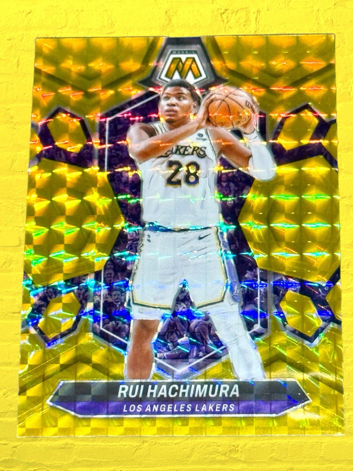 Rui Hachimura 2023-24 Panini Mosaic Basketball SSP Gold 1/10 Los Angeles Lakers