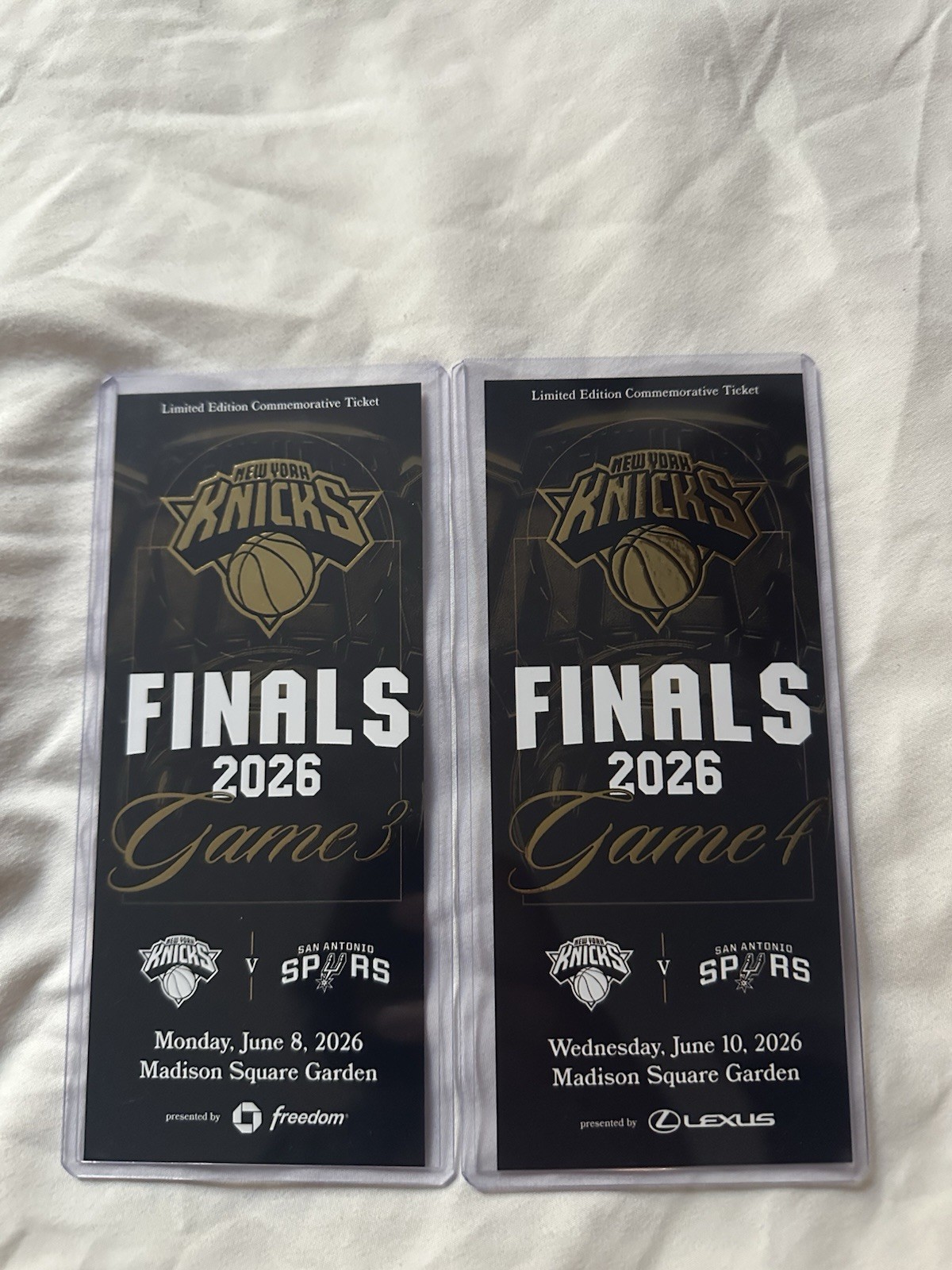 2026 NBA Finals Limited Ed. Commemorative Ticket – Game 3 & Game 4 Knicks-Spurs