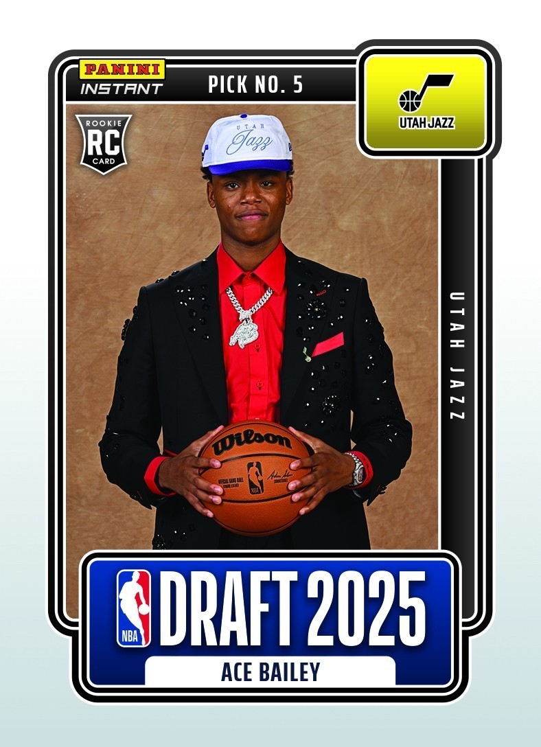 2025 Panini Instant NBA Draft #5 Pick Ace Bailey Utah Jazz – QTY