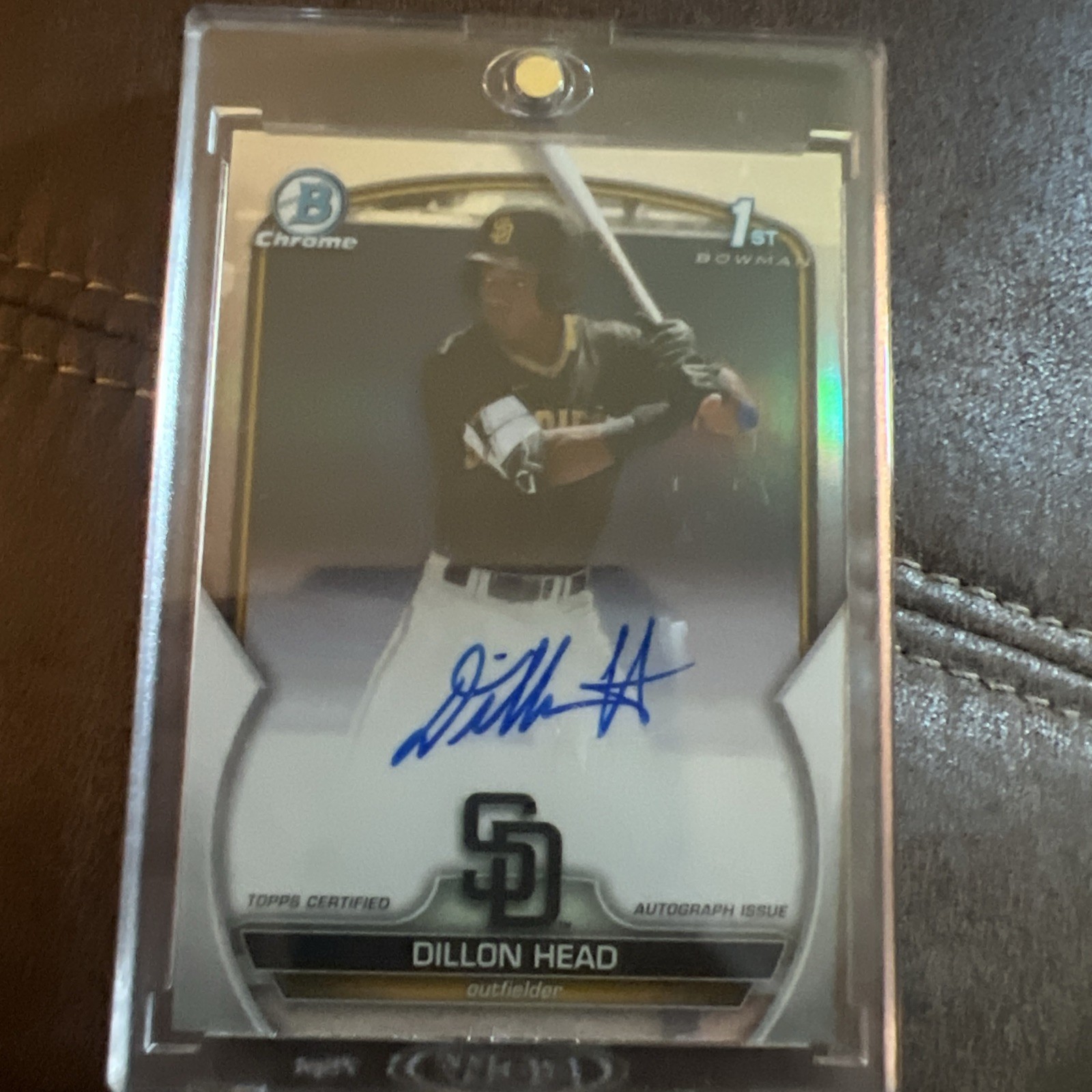 2023 Bowman Draft Chrome Prospect Autographs Dillon Head Refractor /499 (AU, RC)