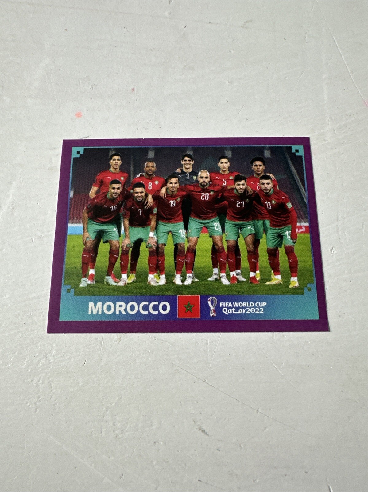 Panini 2022 FIFA World Cup Qatar Purple Parallel Team Picture MAR 1