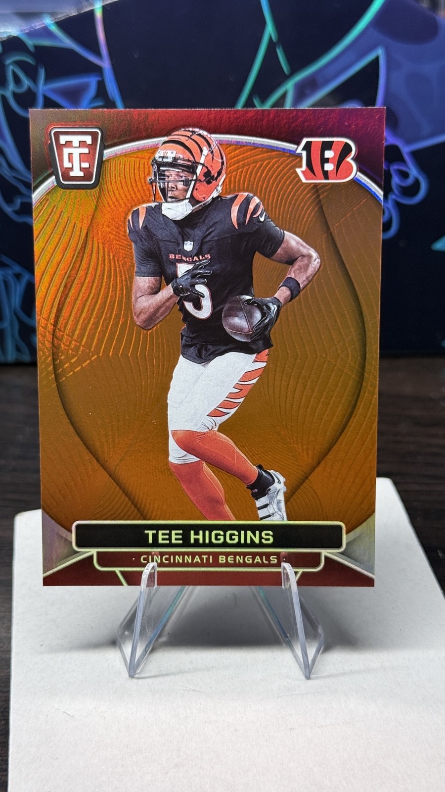 2024 Panini Totally Certified – Tee Higgins #22 Mirror Platinum Orange /99