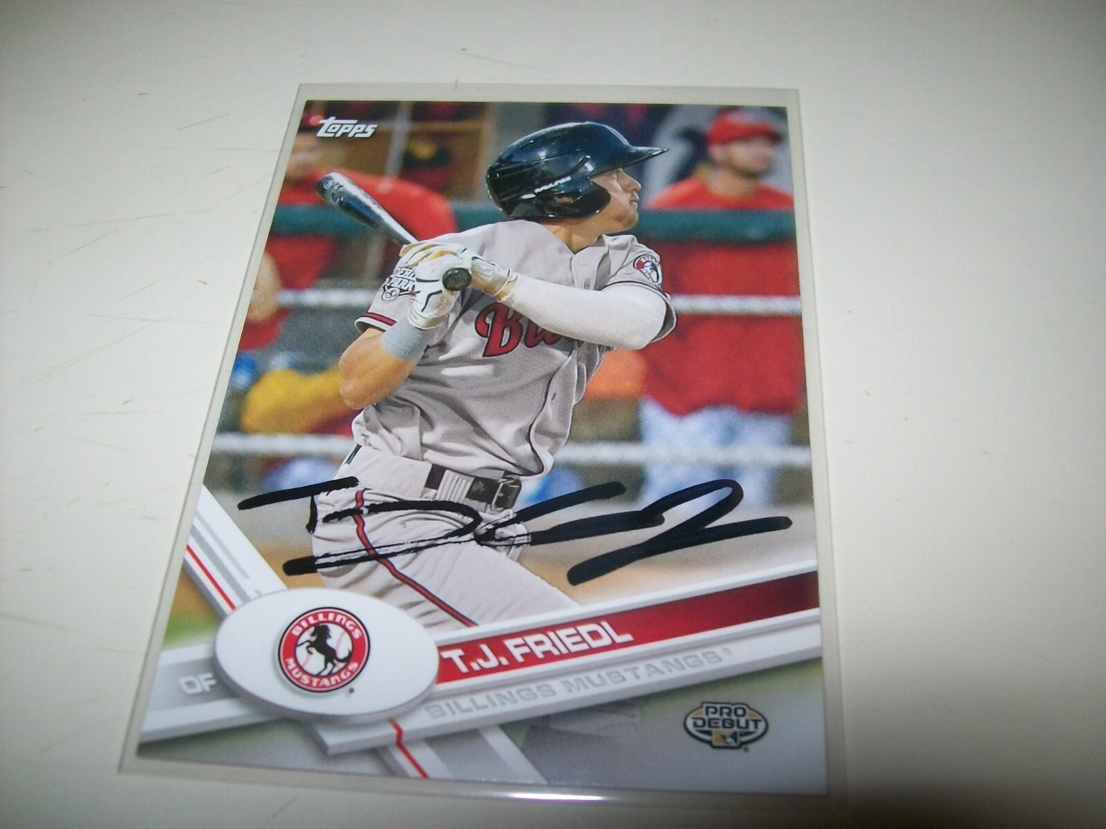 2017 TOPPS PRO DEBUT T.J. FRIEDL AUTOGRAPH SIGNED AUTO #184 CINCINNATI REDS