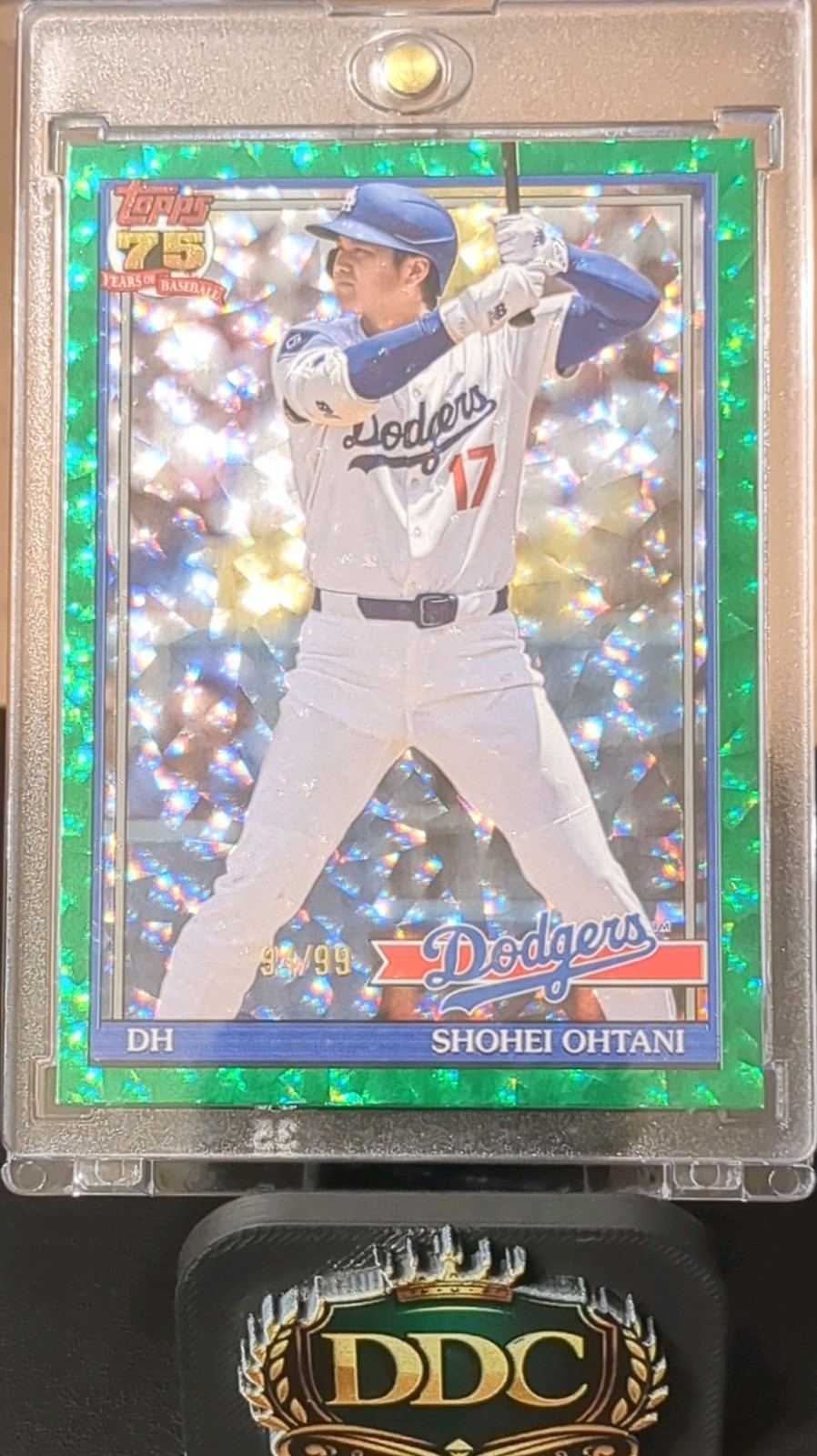 2026 Topps Series 2 – Shohei Ohtani Card No. 91B2-1 Green Diamanté SP /99