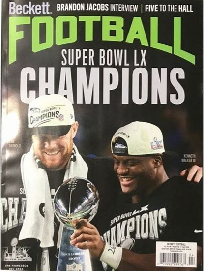Football Beckett Price Guide Magazine Apr 2026 Sam Donald/Kenneth Walker Cover