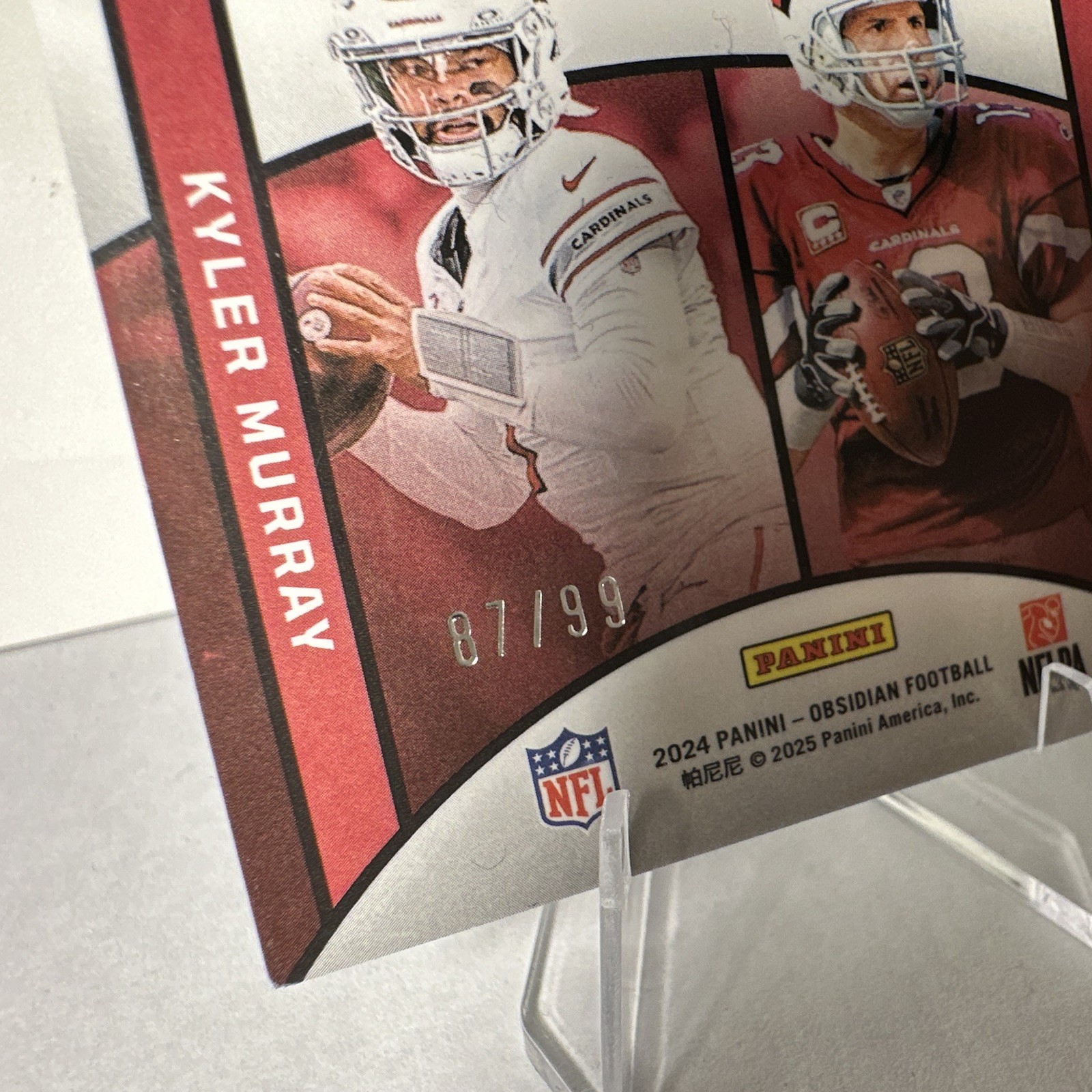 Panini 2024 Obsidian Eclipsing Legends Kyler Murray Kurt Warner #9 Silver /99