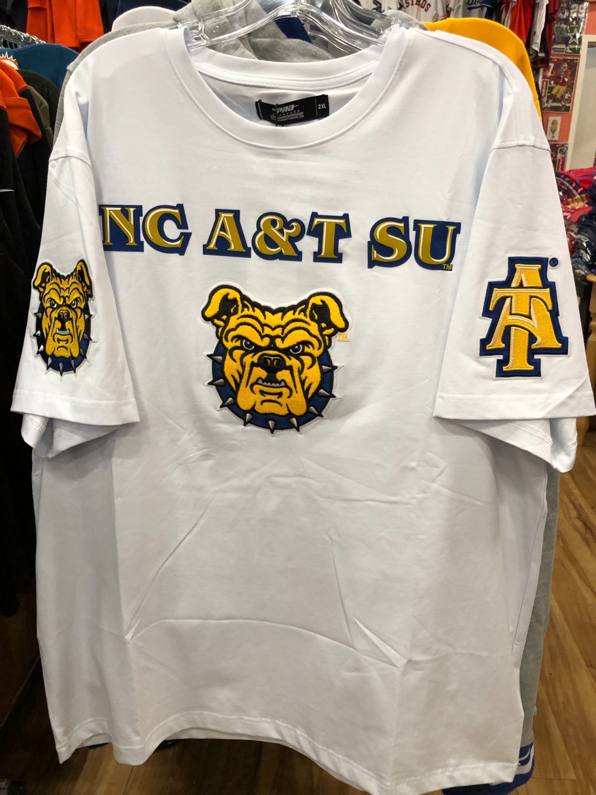 NORTH CAROLINA A & T T-SHIRT MENS PRO-STANDARD WHITE HBCU