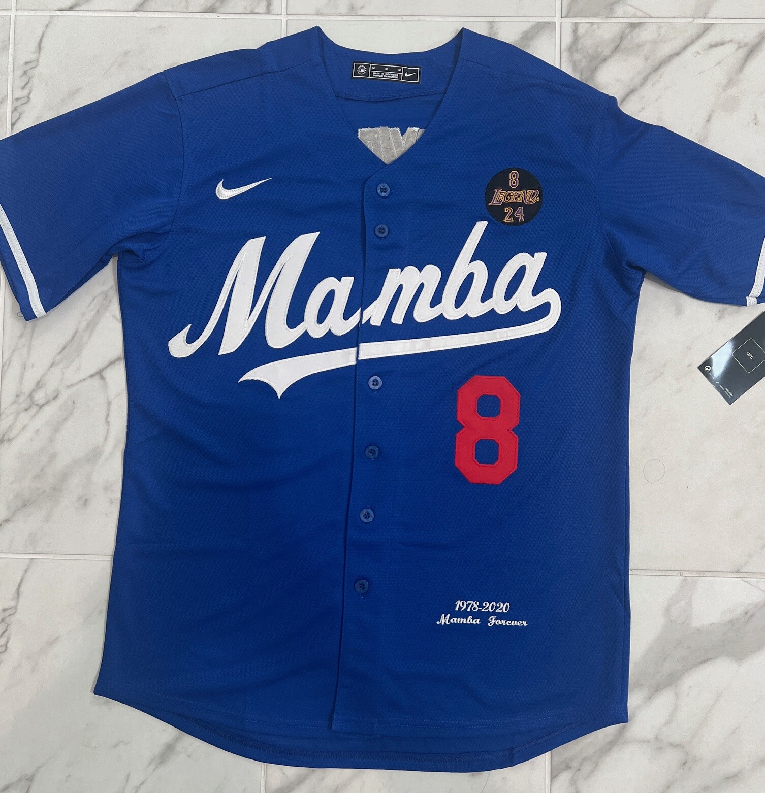 Kobe Bryant Los Angeles Dodgers #8 #24 Adult M L XL 2XL White Black Blue Jersey