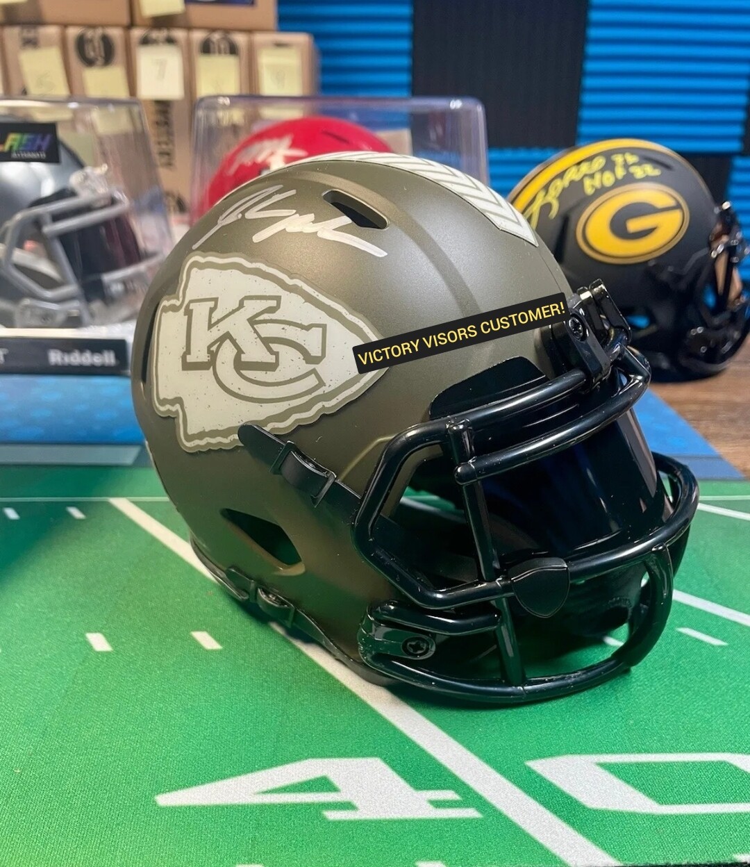 Chrome Mirror Mini Football Helmet Visors (*Flat Style*) FLEXIBLE & DURABLE
