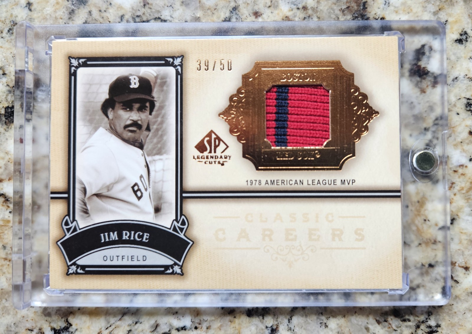 ⚾ 2005 SP Legendary Cuts Jim Rice Game-Used 2-Color Patch /50 ⚾ CC-JR Red Sox