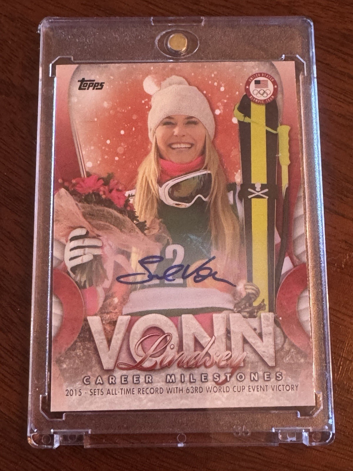 Lindsey Vonn 2018 Topps US Olympics Auto #’d 1/5 SUPER RARE AUTO OF THE GOAT USA
