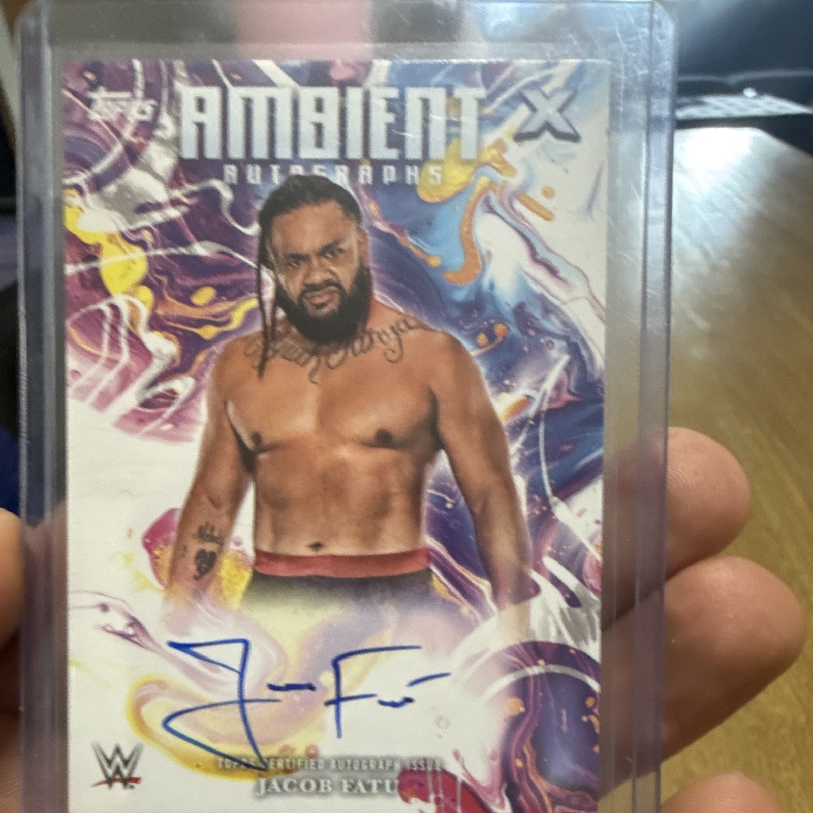 Topps 2025 Exalted WWE Jacob Fatu Ambient Autographs Auto Insert #AMA-JCF