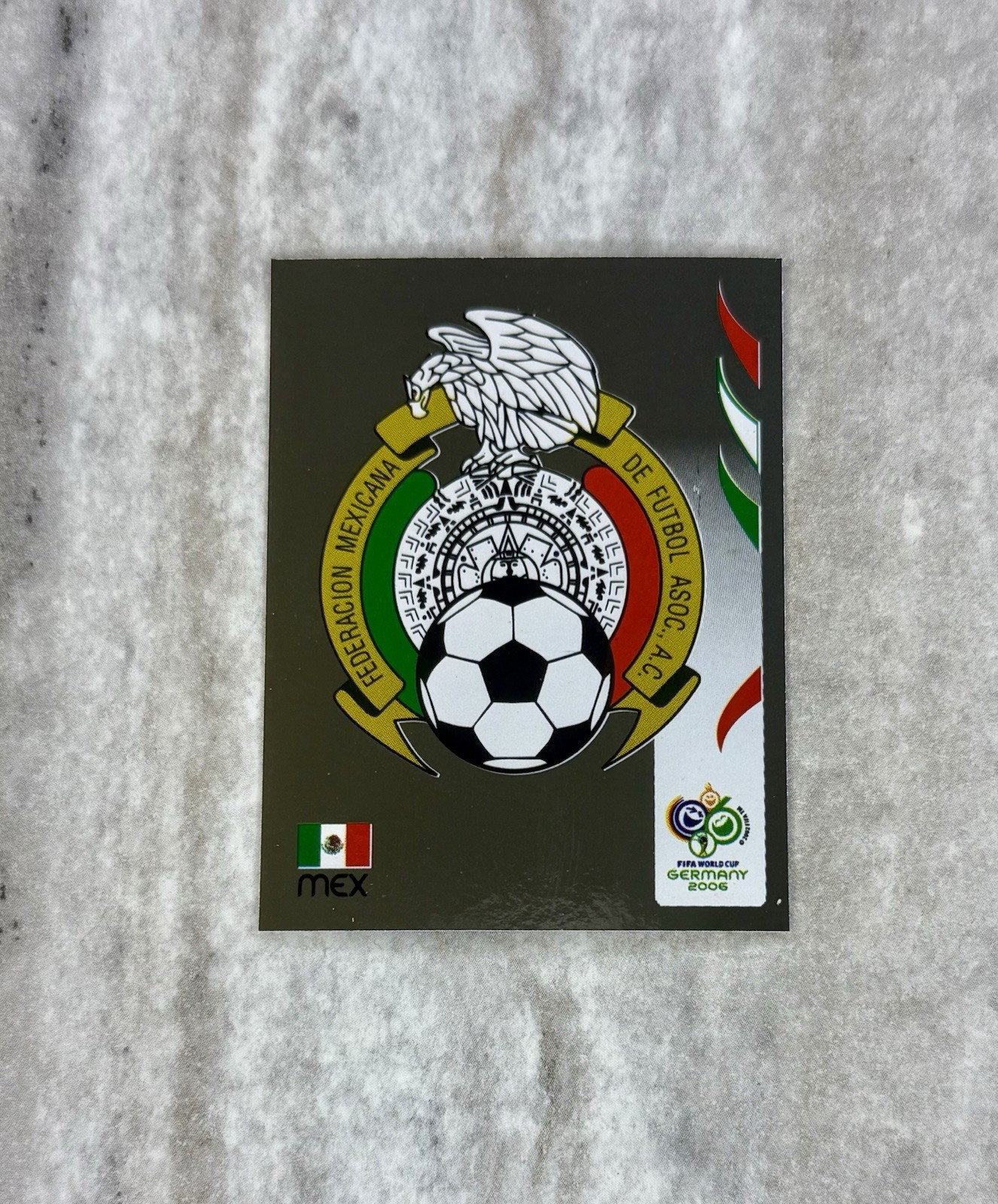 2006 Panini Germany World Cup Soccer Sticker Mexico Logo Foil Sticker No. 245