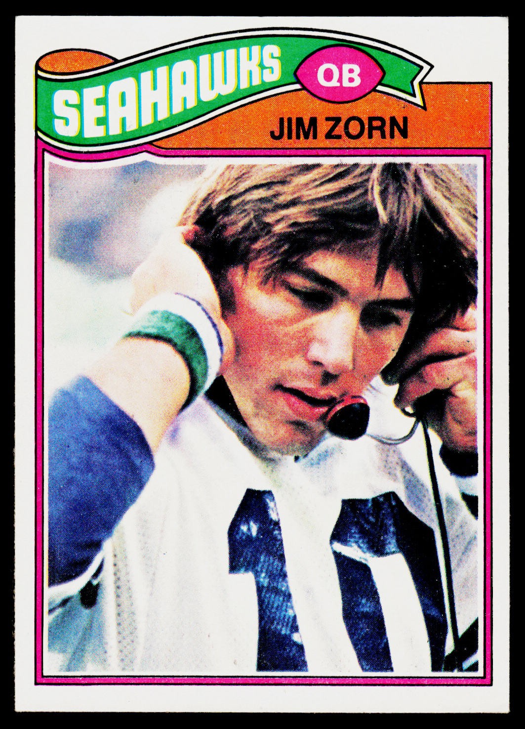Jim Zorn, 1977 Topps, #65, Seattle Seahawks, Rookie