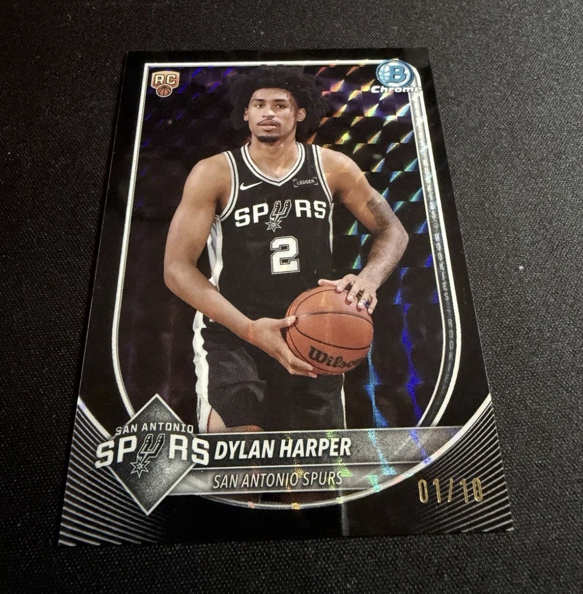 Topps 2025-26 Bowman Chrome Dylan Harper RC BCV-2 Black X-Fractor /10