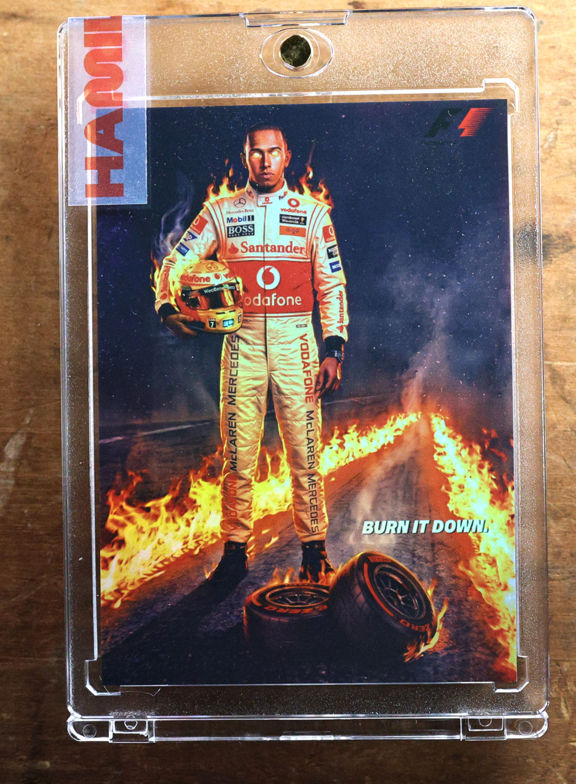 Lewis Hamilton Rookie Holographic “Burn It Down” F1 Racing 2007 SEALED