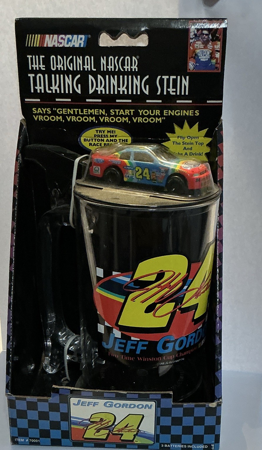 NASCAR Jeff Gordon #24 Original Talking Drinking Stein Black Multicolor