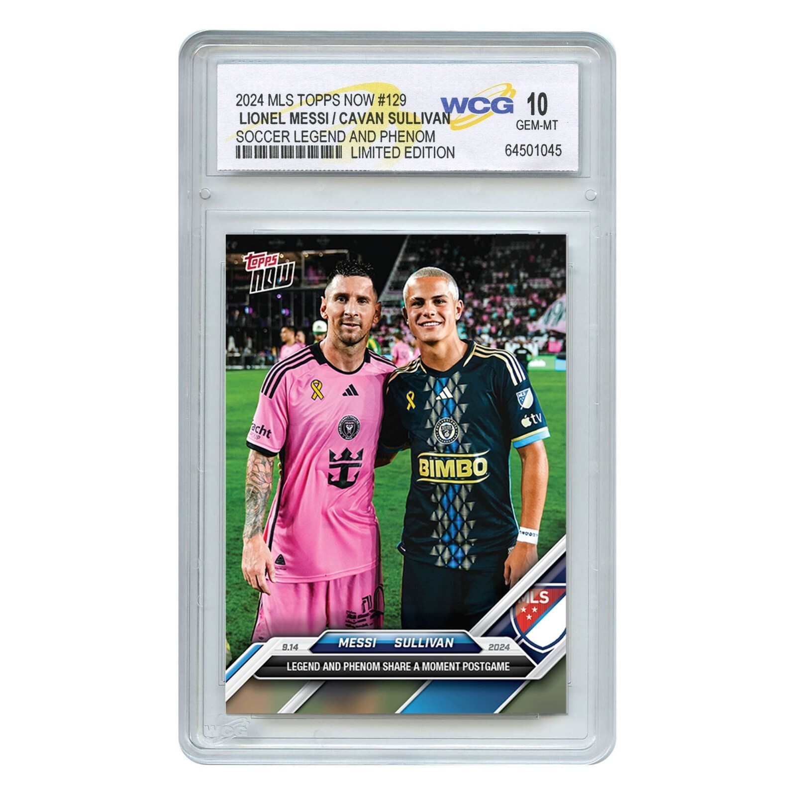 2024 MLS Topps LIONEL MESSI / CAVAN SULLIVAN Legend & Phenom #129 – GEM-MINT 10