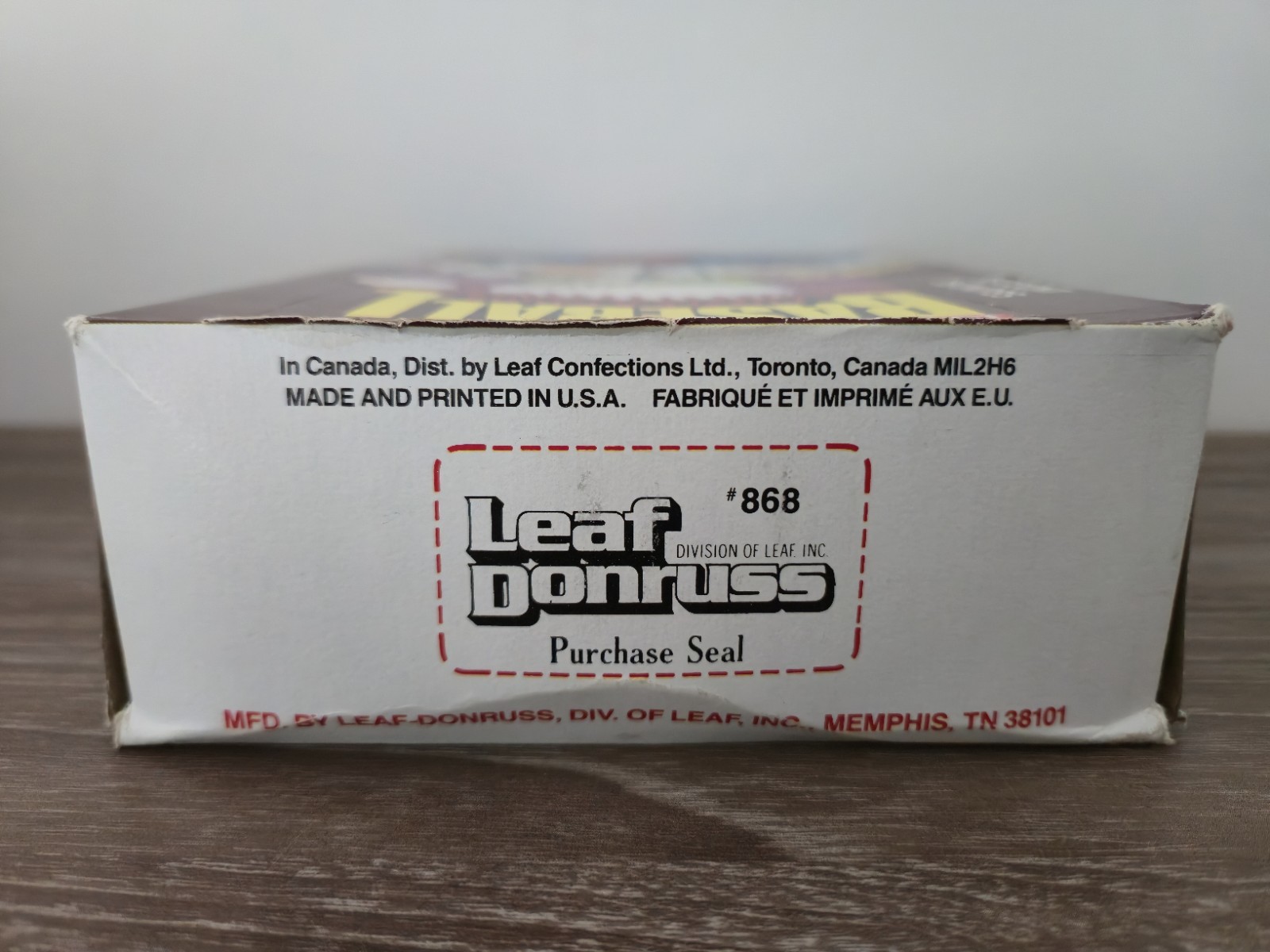 1986 LEAF BASEBALL WAX BOX 36 FACTORY SEALED PACKS!! CANSECO, McGRIFF?