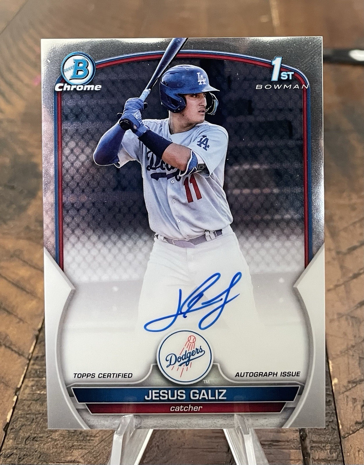 2023 Bowman Chrome #CPA-JGZ Jesus Galiz 1st Prospect Chrome Auto Dodgers
