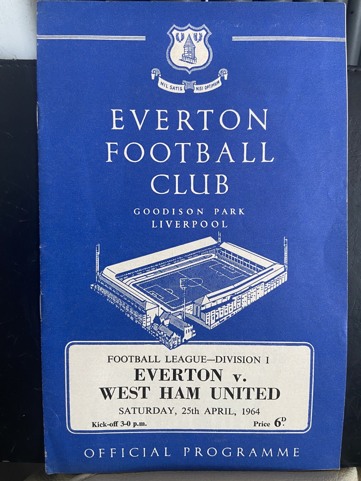 EVERTON v WEST HAM UNITED, 02/04/1964, DIVISION 1