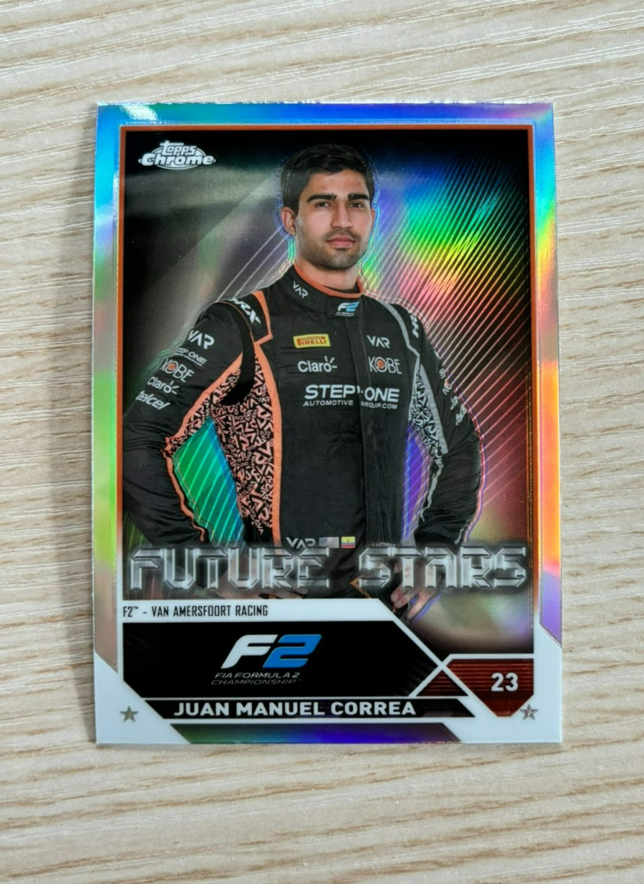2023 Topps Chrome Formula 1 F1 Juan Manuel Correa Refractor #91 F2