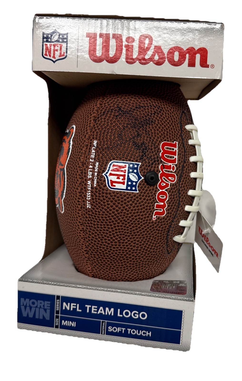 Unknown Signed Autographed Wilson Mini Football Chicago Bears *See Description