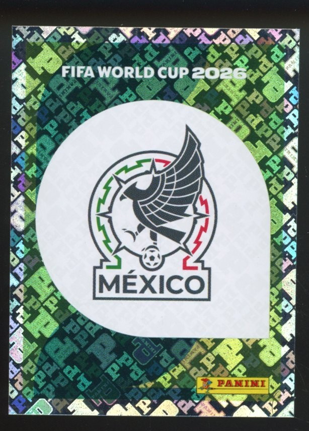 2026 USA Fifa World Cup Panini Sticker Holo Foil Team Badge Logo MEXICO MEX1