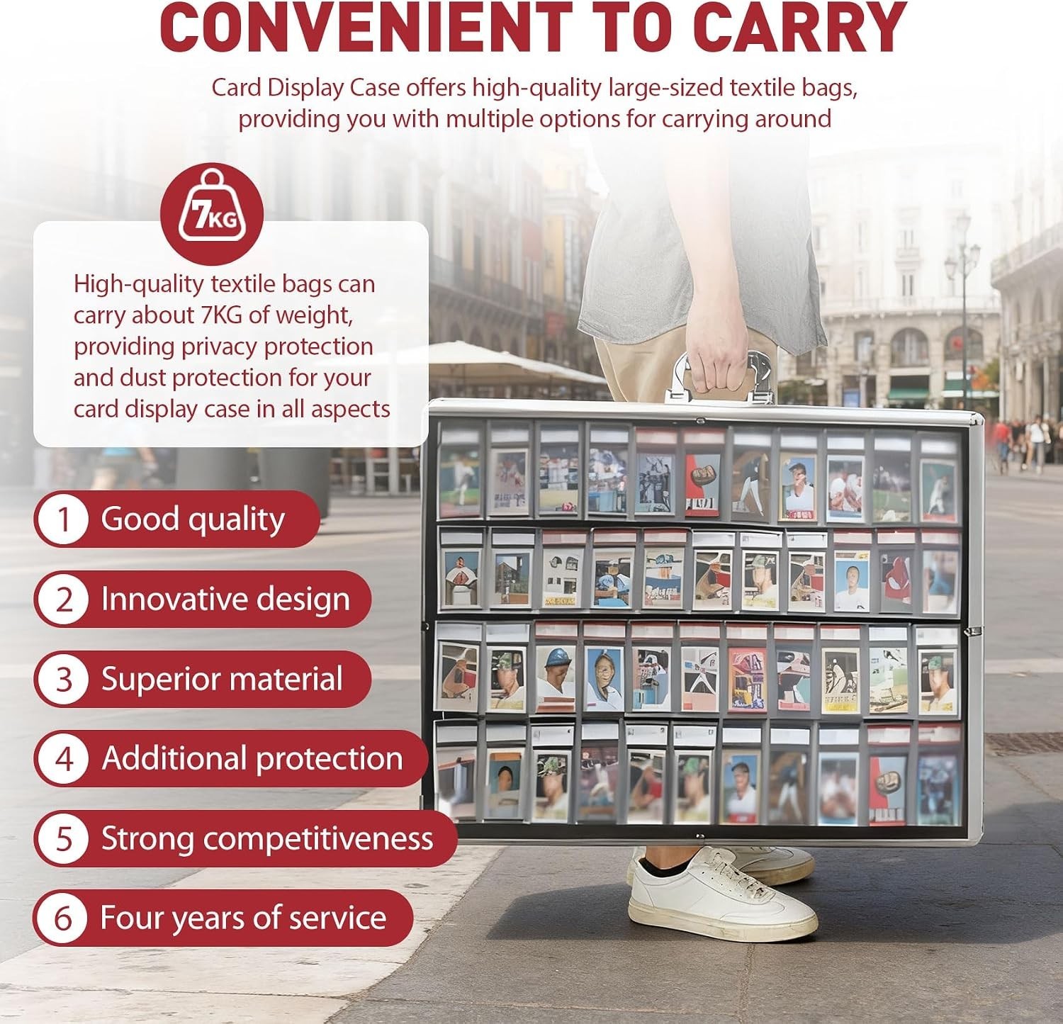 Card Show Display Case Large Aluminum 34″X22″ Lockable Trading Card Display