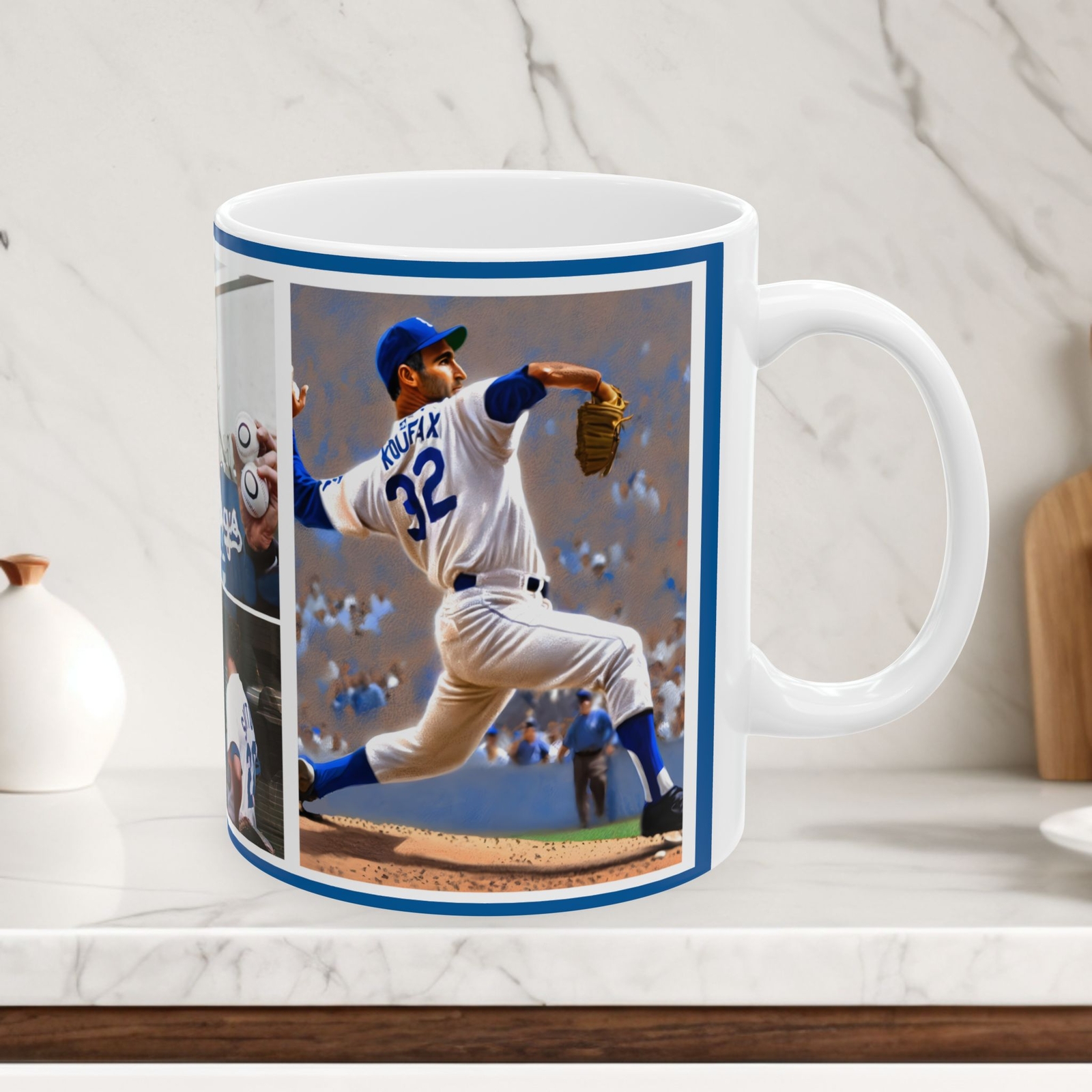 Sandy Koufax, 11 oz Mug, MLB Baseball Memorabilia, LA Dodgers Sports Cup