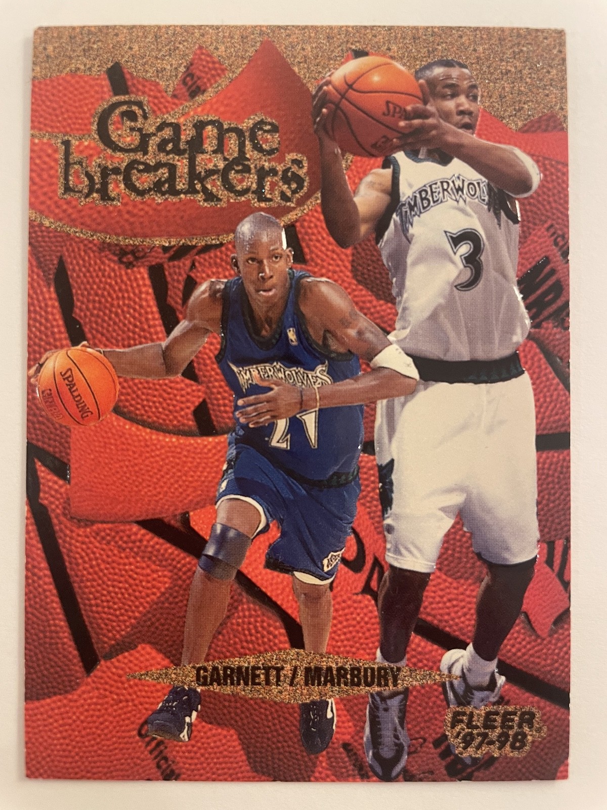 1997-98 Fleer Game Breakers Kevin Garnett Stephon Marbury #6