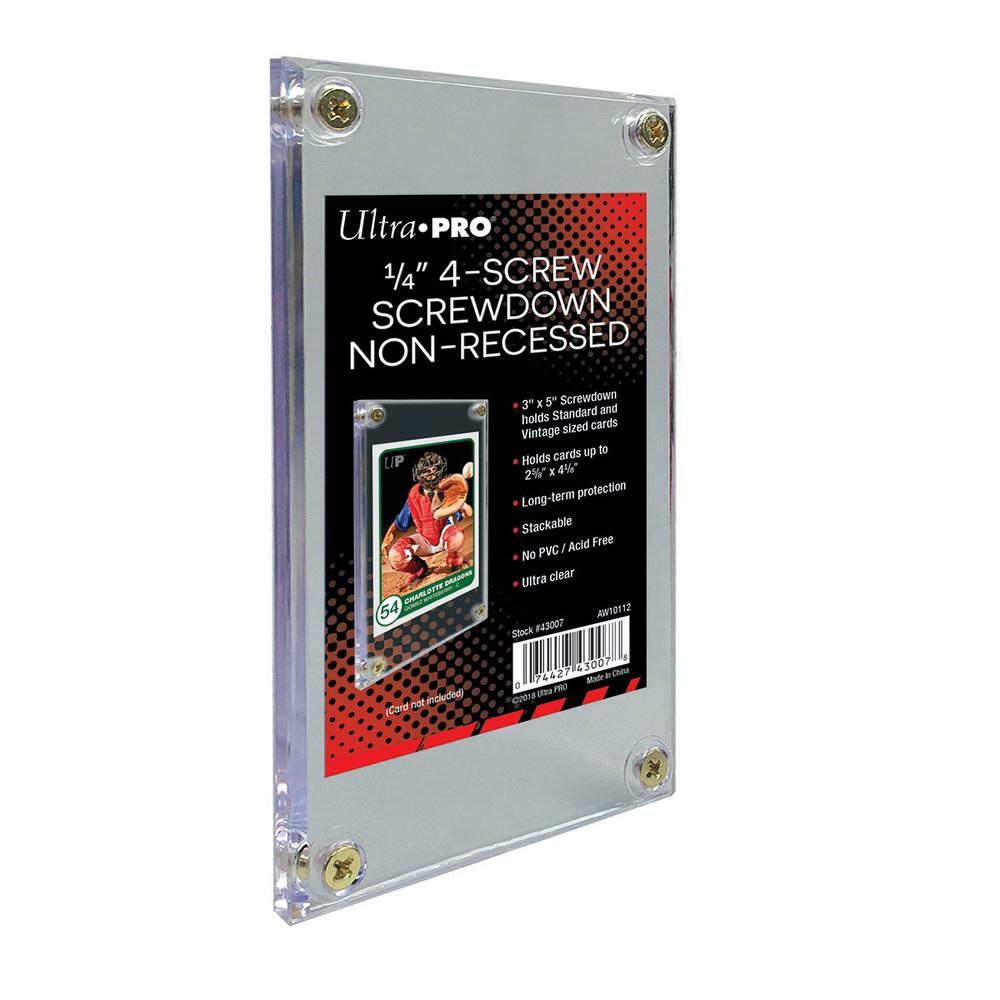 Ultra Pro 1/4″ 4-Screw card display holder + 3.5″ CLEAR PLASTIC STAND!