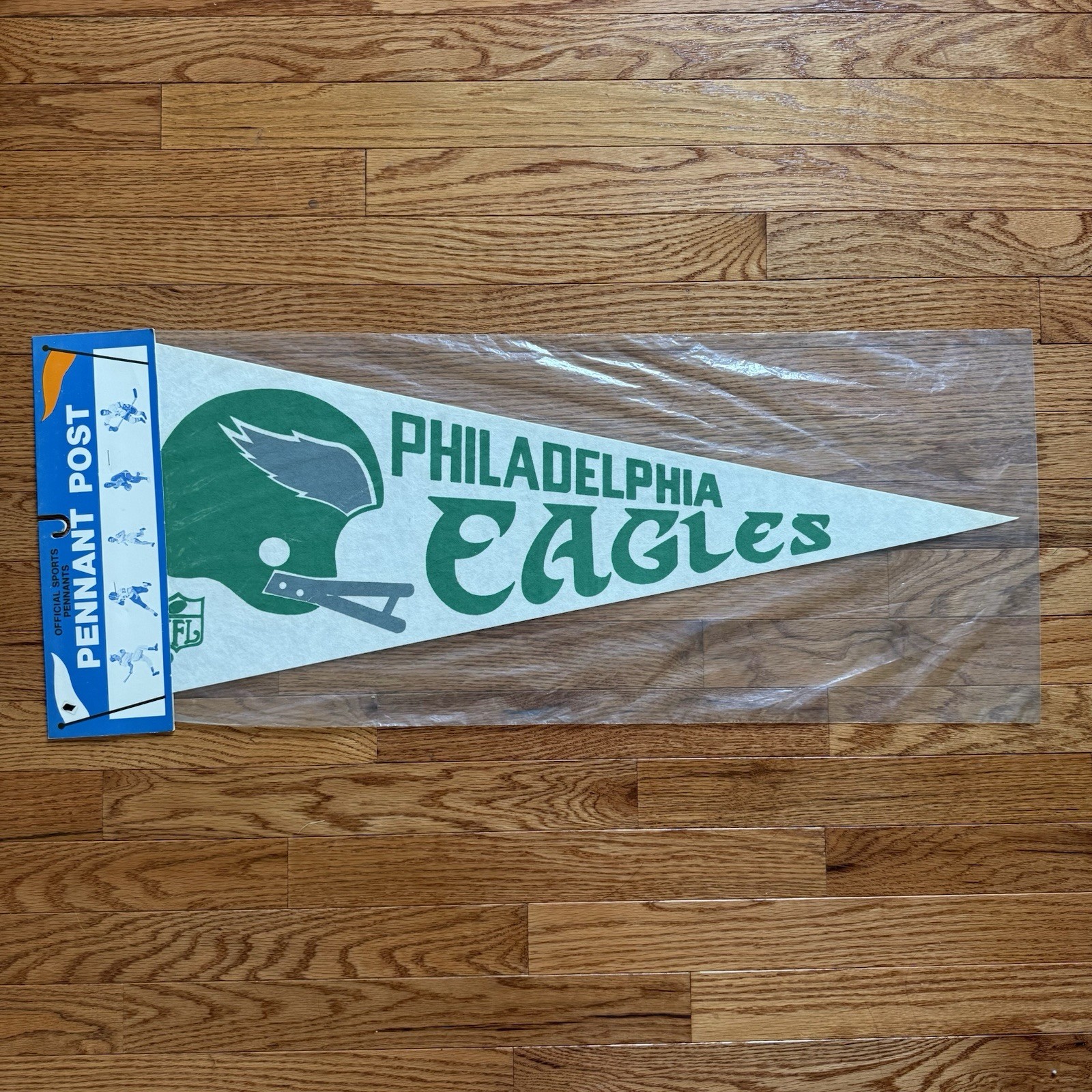 Rare Vintage Philadelphia Eagles NFL Pennant In Original Plastic Packaging 12×30