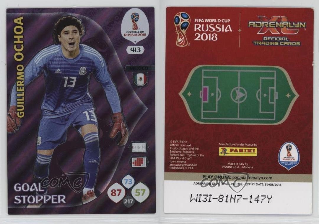 2018 Panini Adrenalyn XL Fifa World Cup Goal Stopper Guillermo Ochoa #413 0jf5