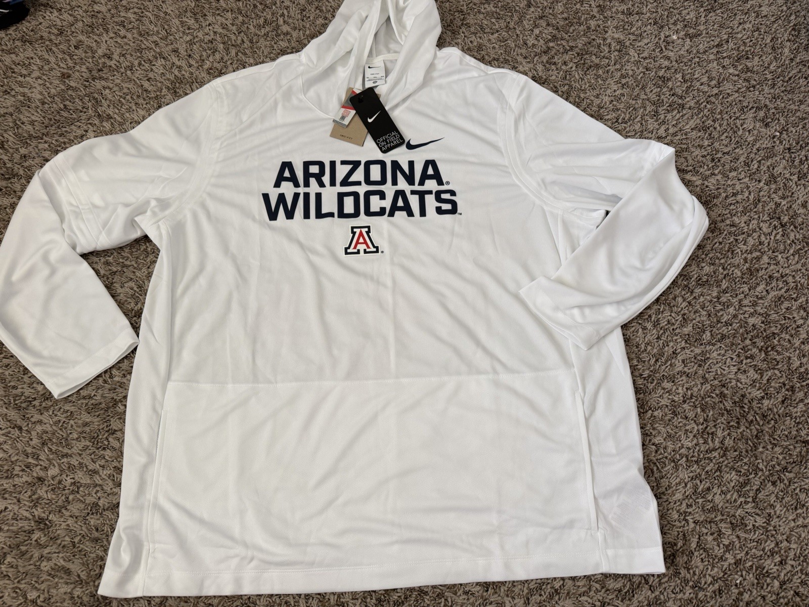 NIKE ARIZONA WILDCATS FOOTBALL DRI FIT Team HOODIE SWEATSHIRT Basketball Sz.3XL